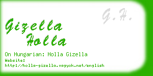 gizella holla business card